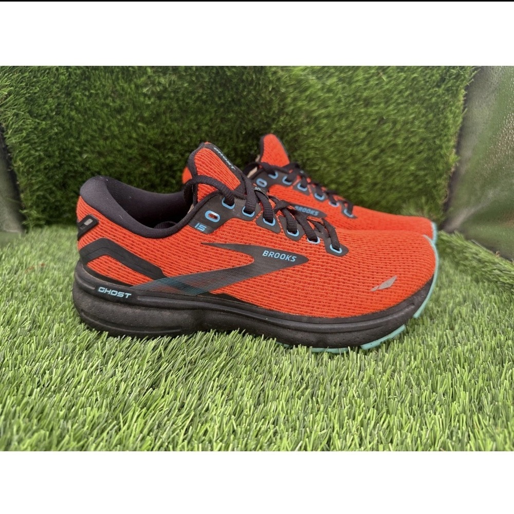 Brooks Ghost 15 1203801B617 Athletic Sneaker Womens 7B Red Mesh Training Running